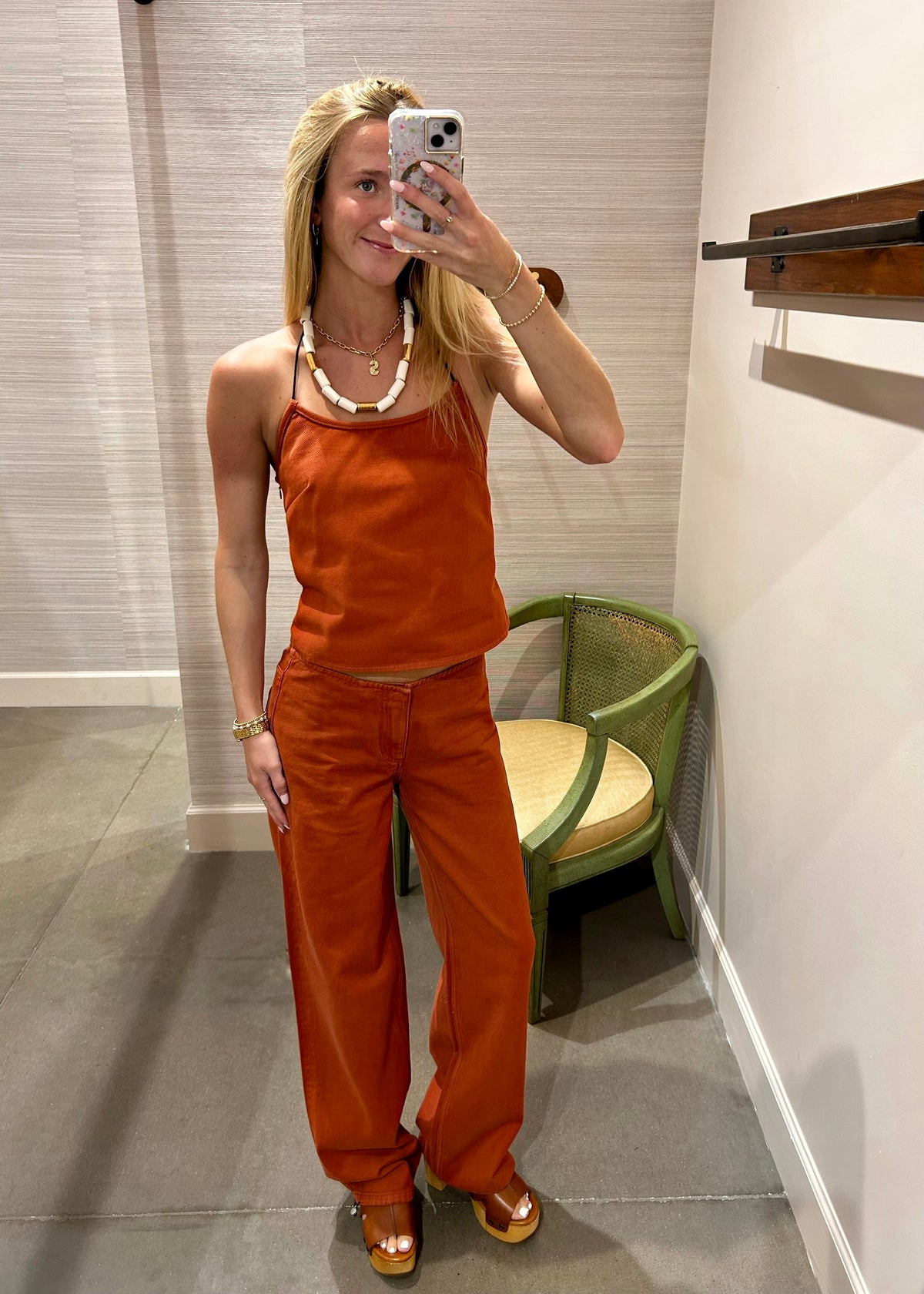 DENIM TOGGLE TANK