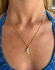 MOTHER MARY DIAMOND CHARM NECKLACE
