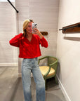 JOLIE CARDIGAN IN SCARLET