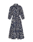 HUTTON DRESS IN IKAT NAVY