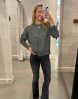 SOFTEST TISSUE WEIGHT SWEATER IN CHARCOAL