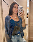 PERFECT CARDI IN BLUE WOOD