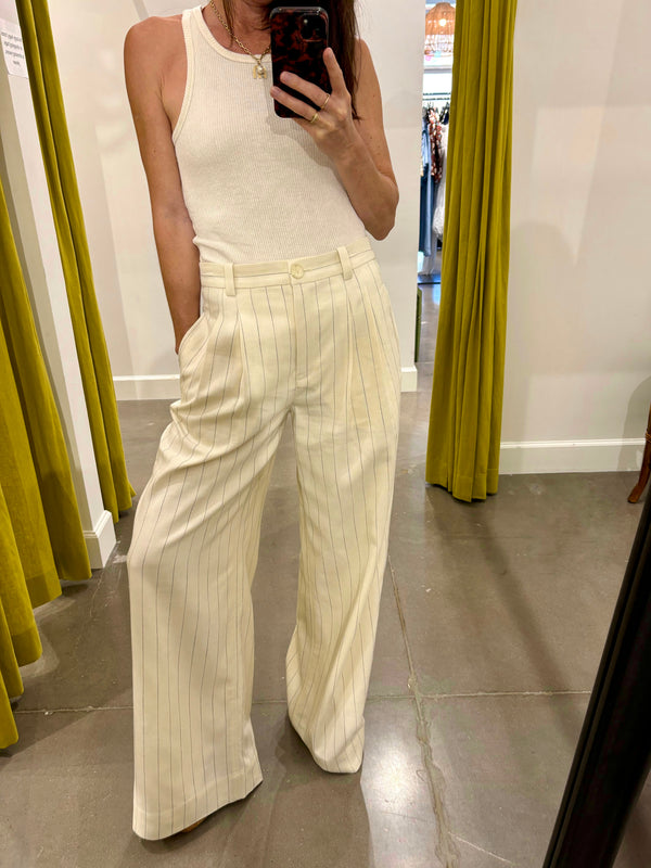 ALFIE PANT IN CREAM/BLACK