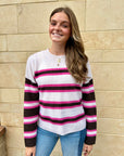 LELA SWEATER IN SNOW ROSE