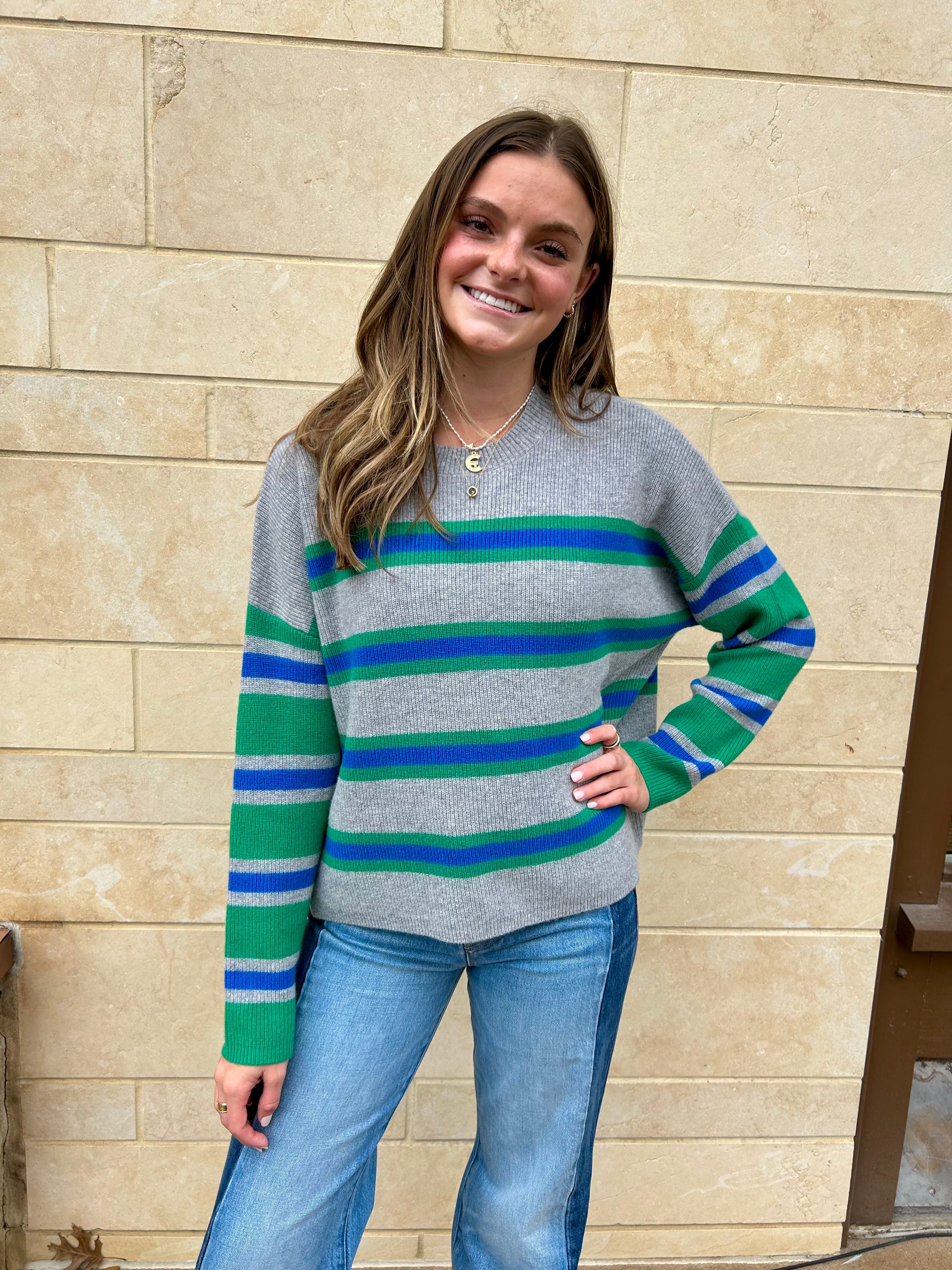 LELA SWEATER IN OYSTER GREEN