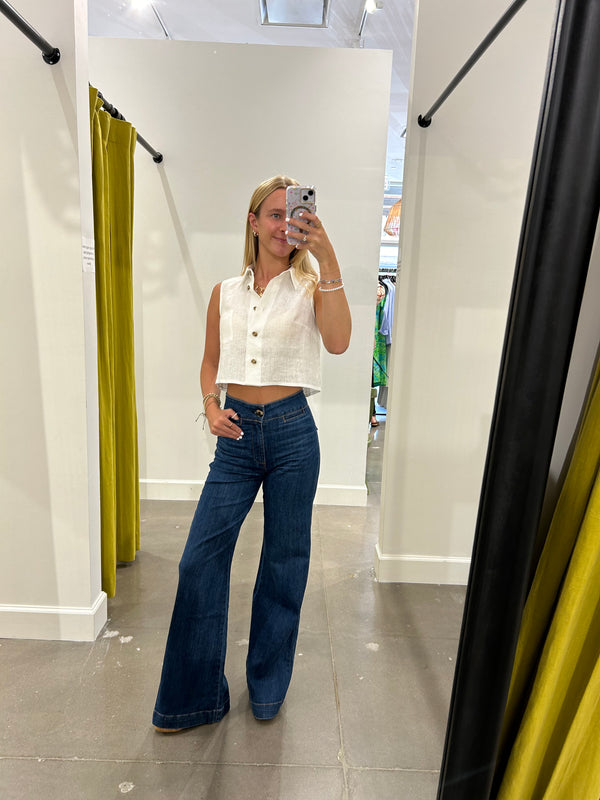 BRIGHTON WIDE LEG JEANS IN MERCURY