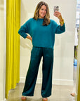 ALSTON SWEATER IN MARINE TEAL