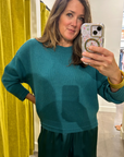 ALSTON SWEATER IN MARINE TEAL