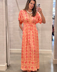 PIA CAFTAN IN LARA FLAMINGO