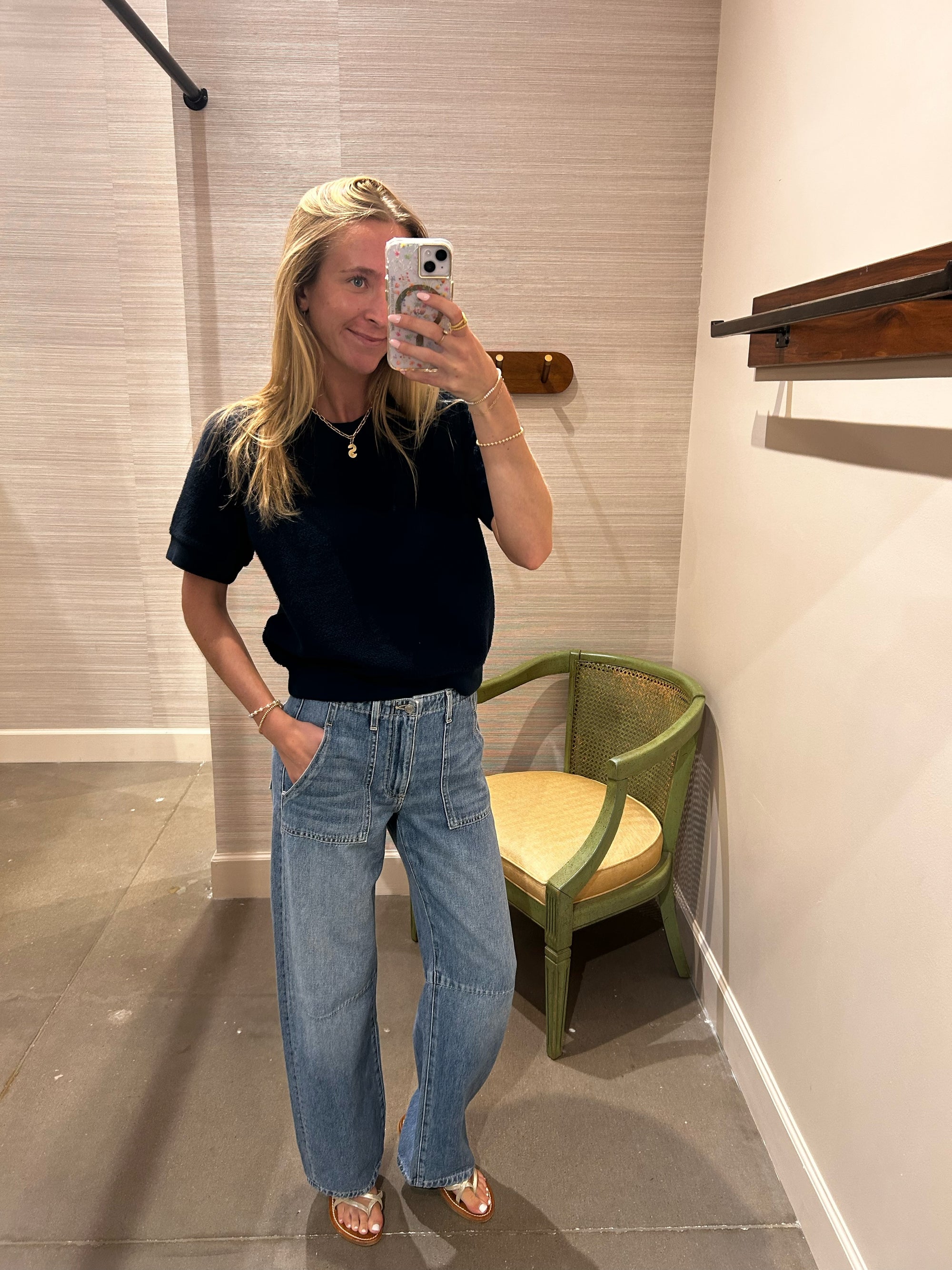 UTILITY SOFT BARREL LONG JEANS