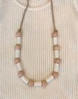 BUBBLE BEAD CANDY NECKLACE IN BLANK & CREPE