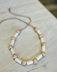 BUBBLE BEAD CANDY NECKLACE IN BLANK & CREPE