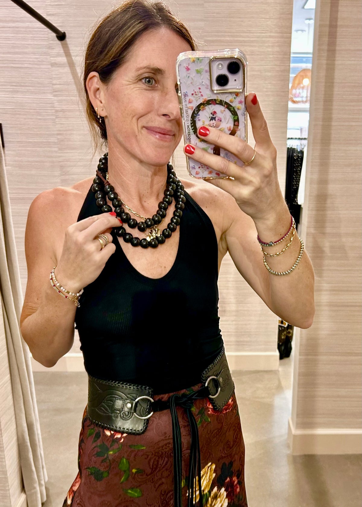 DOUBLE BUBBLE BEAD NECKLACE IN TAP