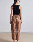 SPA PLEAT PANT IN DEEP KHAKi