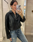 VEGAN LEATHER MINIMAL JACKET