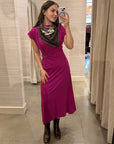 VOLTA TWIST DRESS IN FUCHSIA