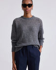 SOFTEST TISSUE WEIGHT SWEATER IN CHARCOAL