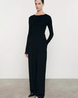 SILK KNIT CREW IN BLACK