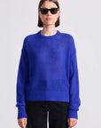 SOFTEST TISSUE WEIGHT SWEATER IN COBALT