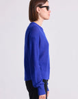 SOFTEST TISSUE WEIGHT SWEATER IN COBALT