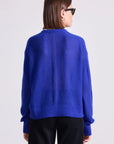 SOFTEST TISSUE WEIGHT SWEATER IN COBALT
