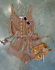 CALLIE TOP IN APRICOT STRIPE