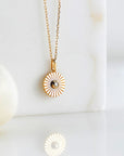 ROUND DIAMOND RAYS NECKLACE