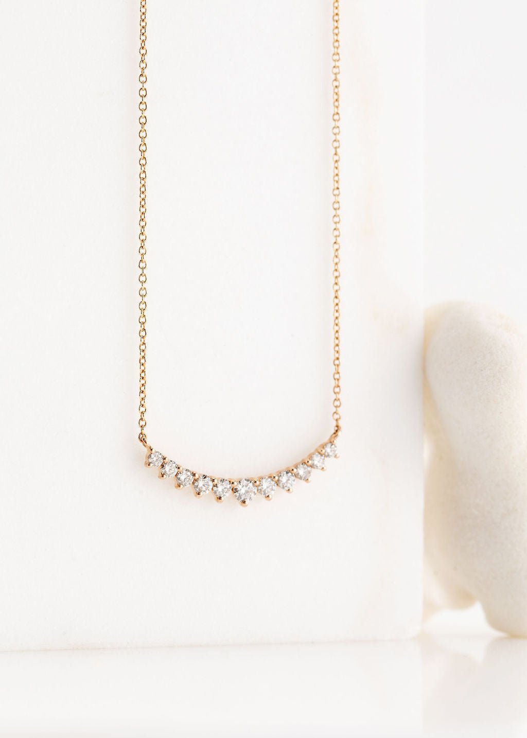 DIAMOND CRESCENT NECKLACE