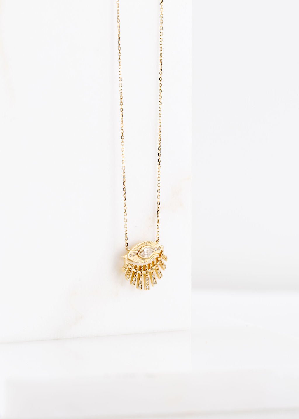 SUN EYE AND DIAMONDS NECKLACE