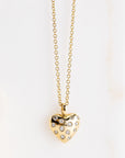 DIAMOND DOT BUBBLE HEART NECKLACE