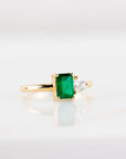 EMERALD + DIAMOND RING