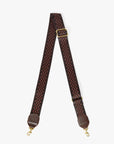 ADJUSTABLE WEBBING CROSSBODY STRAP IN CHOCOLATE