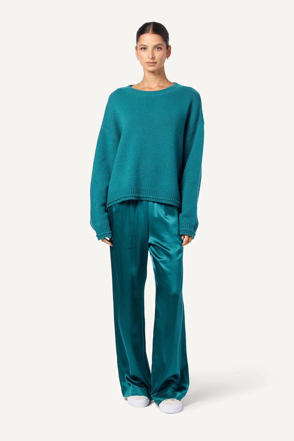 ALSTON SWEATER IN MARINE TEAL