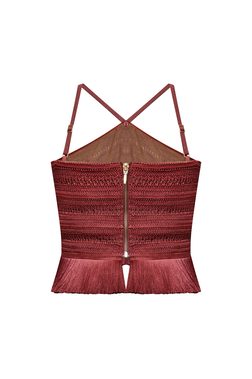 AMBER FRINGE TOP