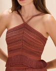 AMBER FRINGE TOP