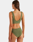 ANGEL BIKINI SET IN METALLIC MOSS