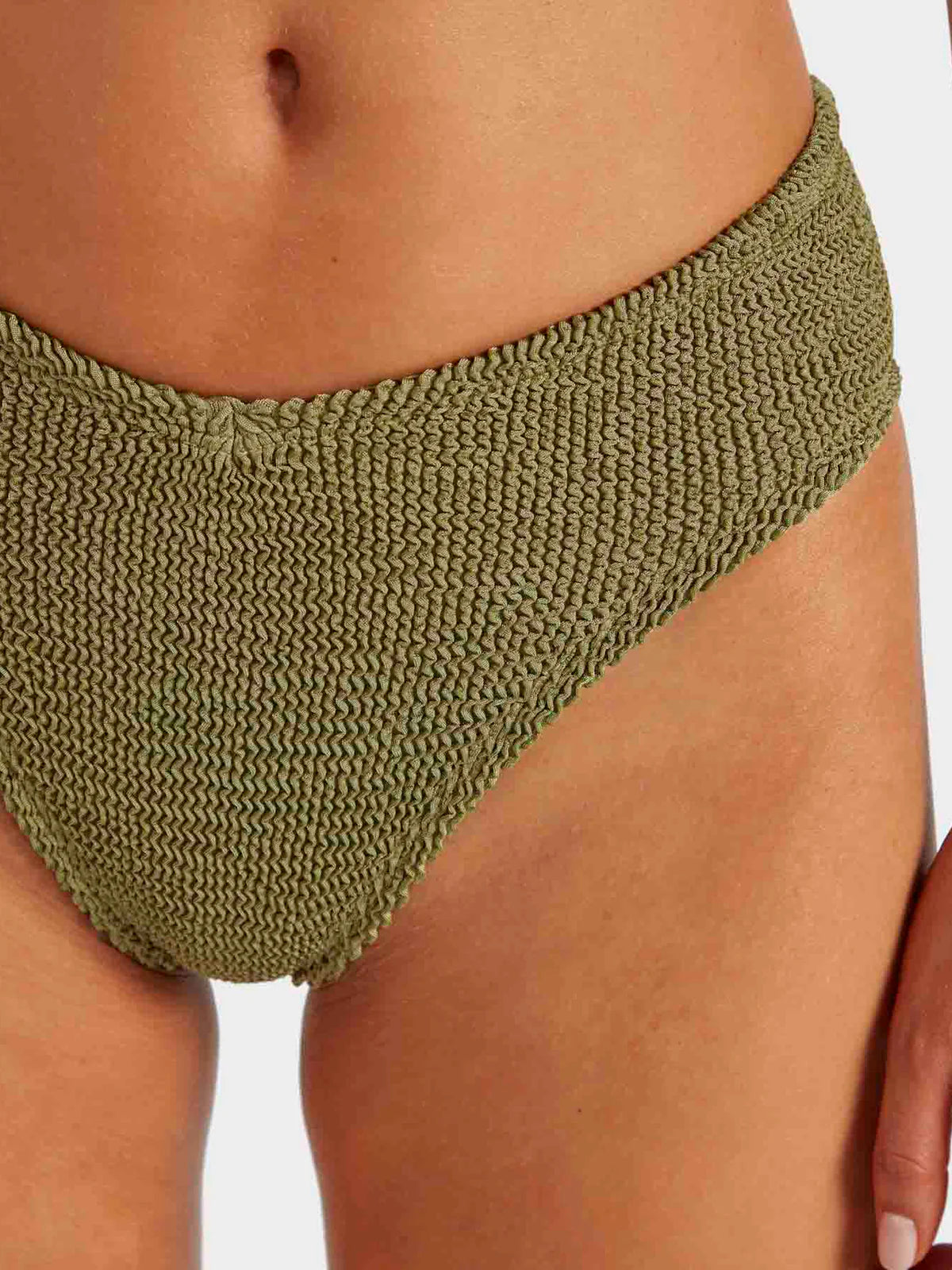 ANGEL BIKINI SET IN METALLIC MOSS