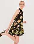 ARCA MINI DRESS IN FLORA BLACK