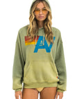 PULLOVER RELAXED HOODIE IN FADED ARMY