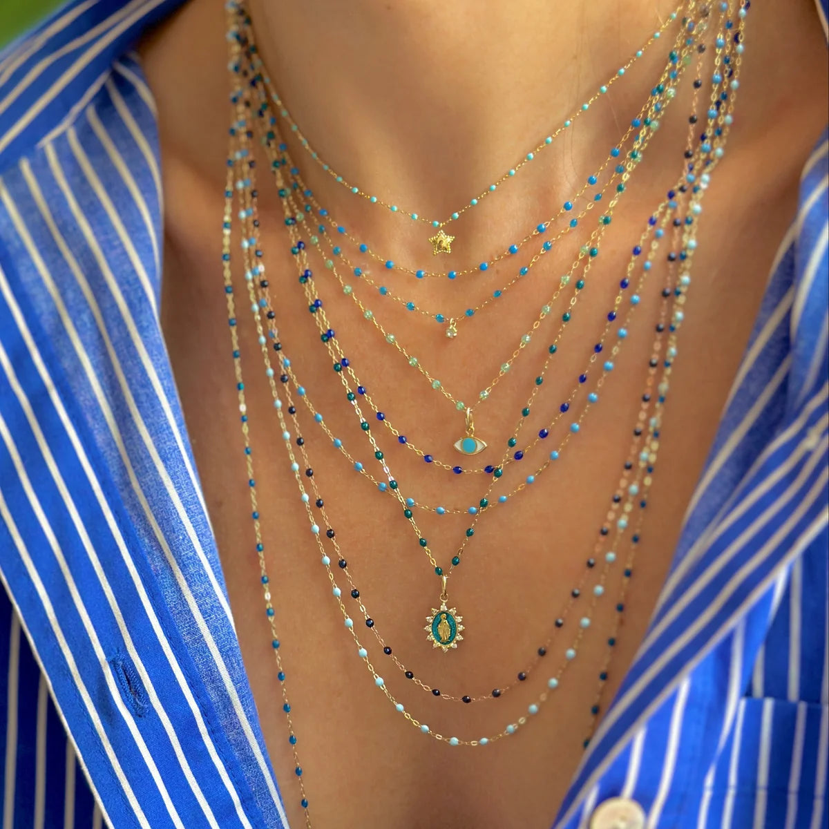 CLASSIC NECKLACE / 16.5" / BABY BLUE