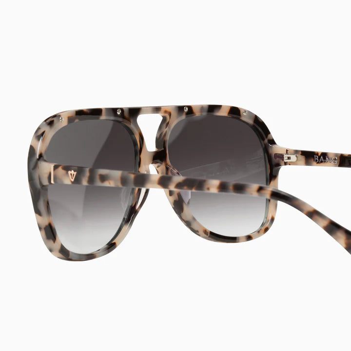 BANG SUNNIES IN IVORY TORTOISESHELL WITH BLACK LENSES