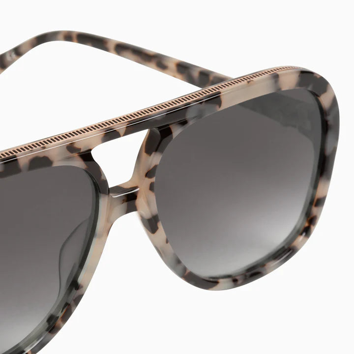 BANG SUNNIES IN IVORY TORTOISESHELL WITH BLACK LENSES