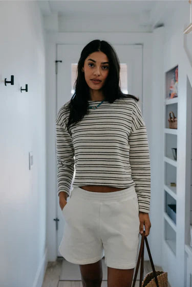 BARI SHORTS IN BRIGHT IVORY