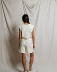 BARI SHORTS IN BRIGHT IVORY