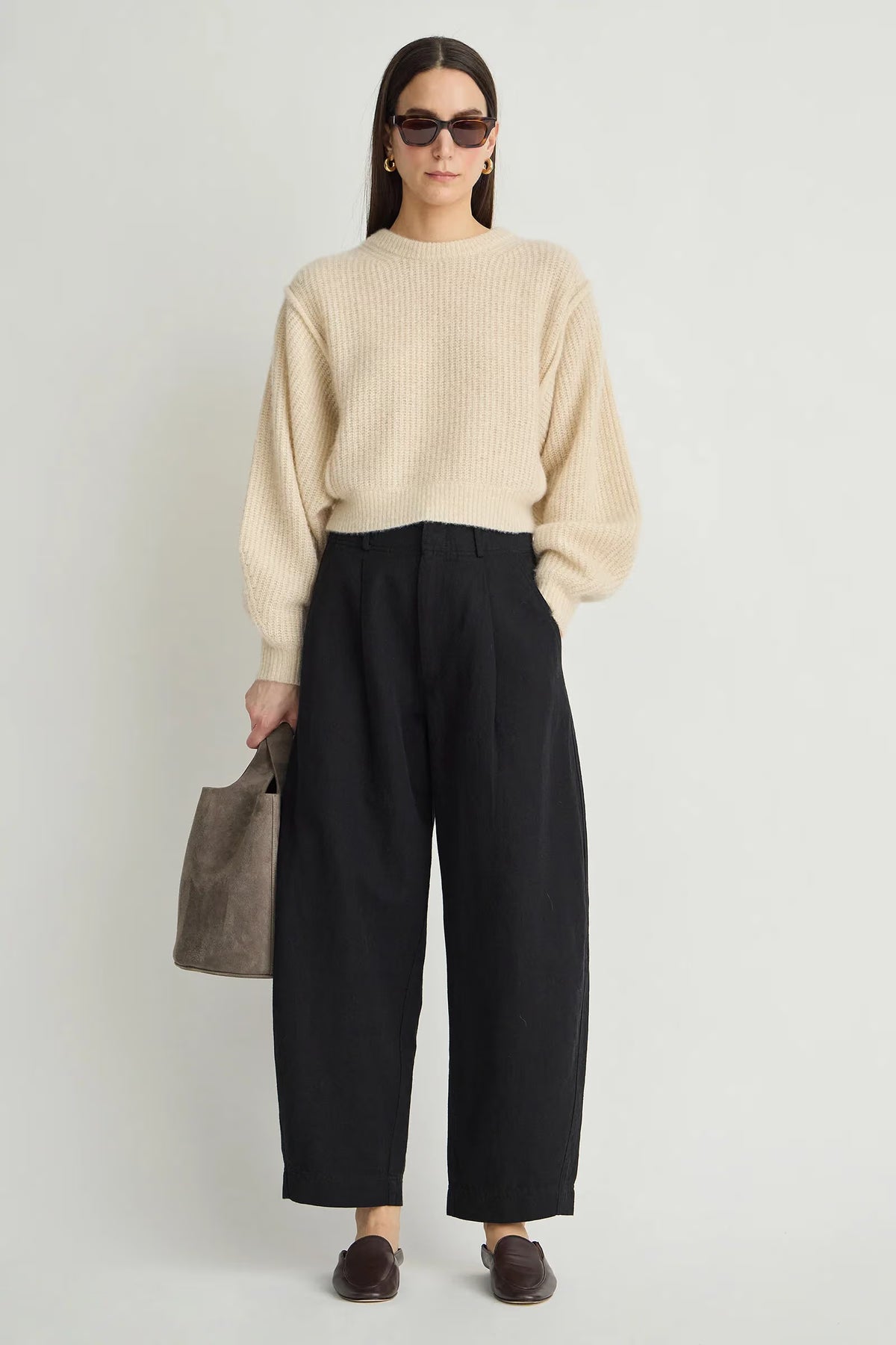 BARI CROP TROUSER IN BLACK