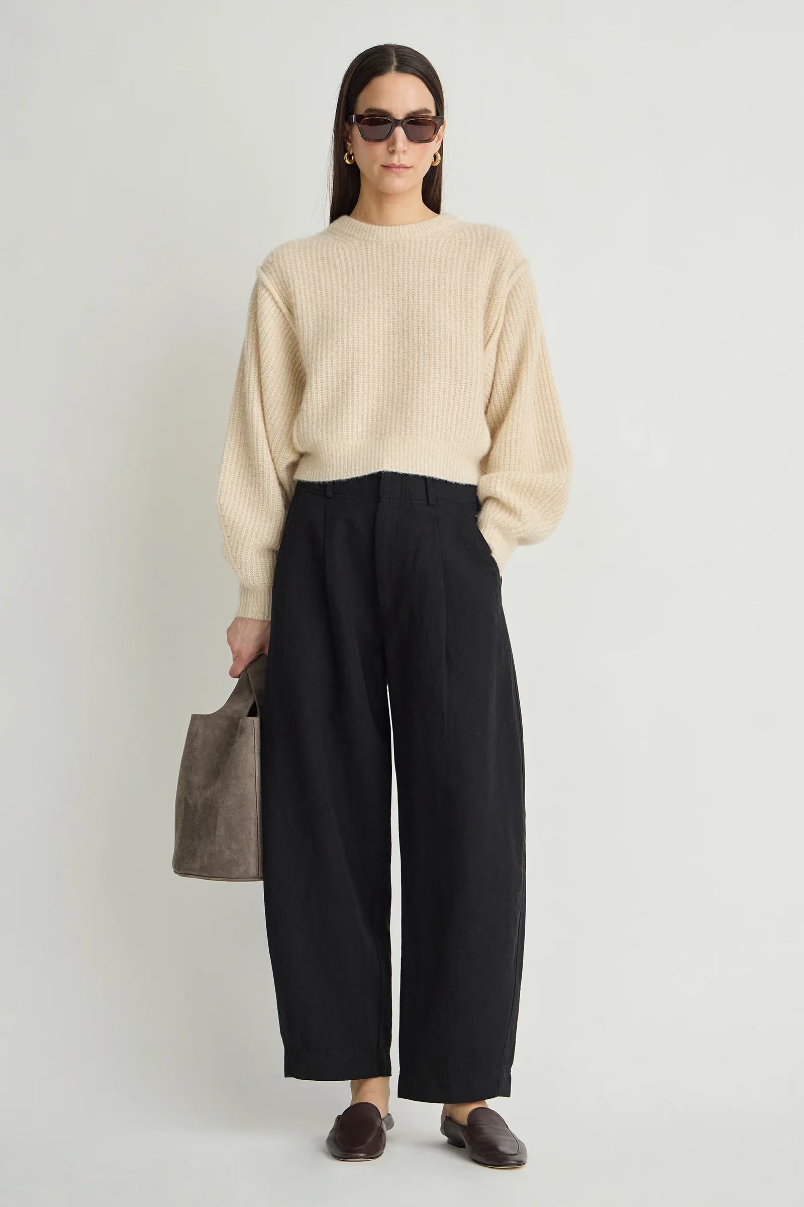 BARI CROP TROUSER IN BLACK