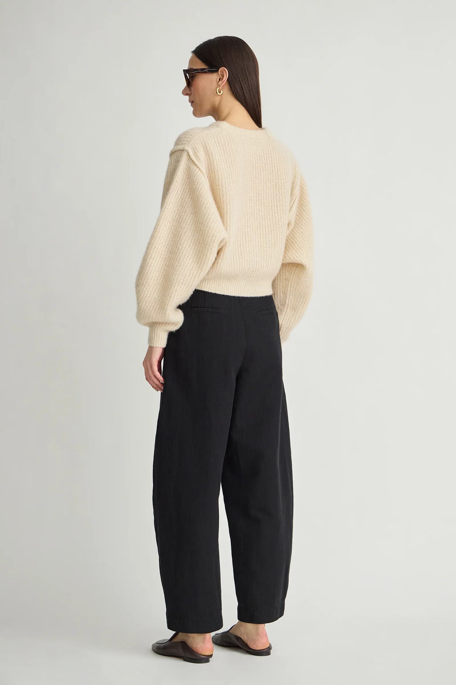 BARI CROP TROUSER IN BLACK
