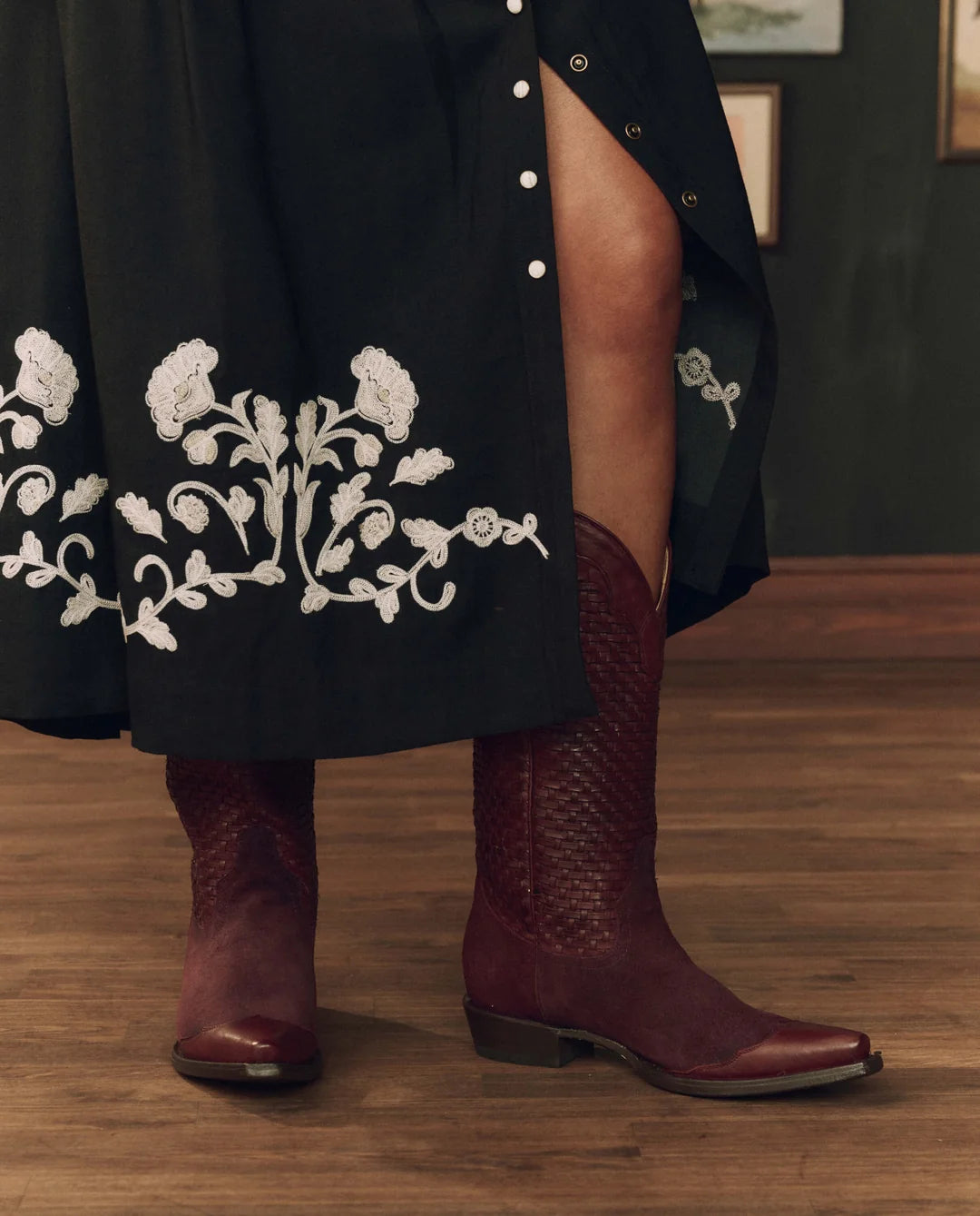 BASKET WEAVE COWBOY BOOT
