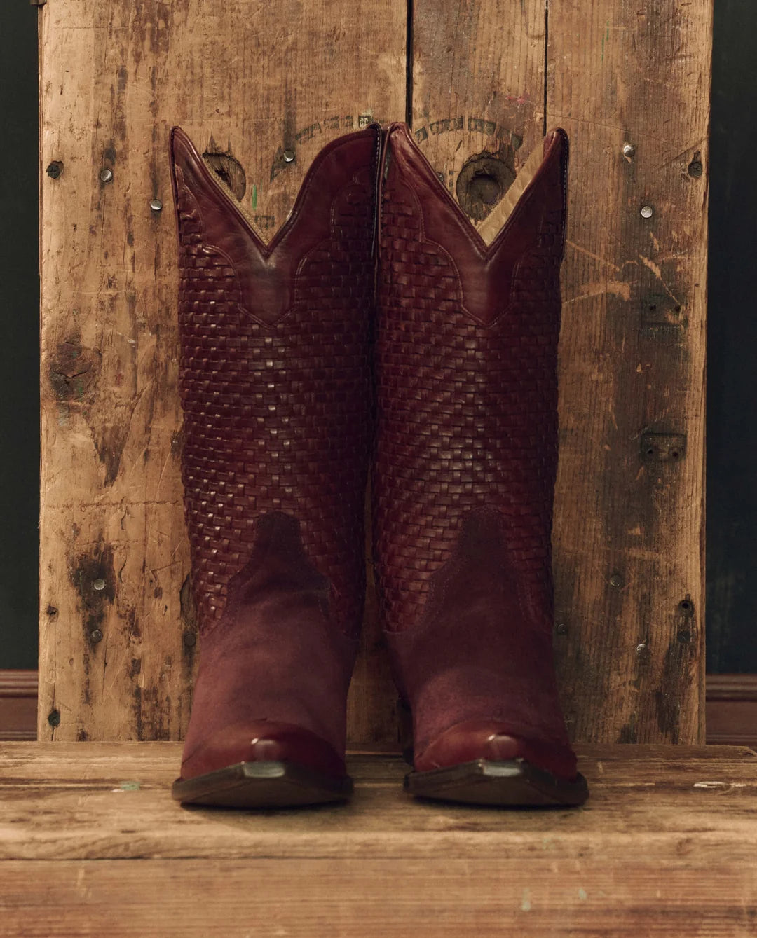 BASKET WEAVE COWBOY BOOT