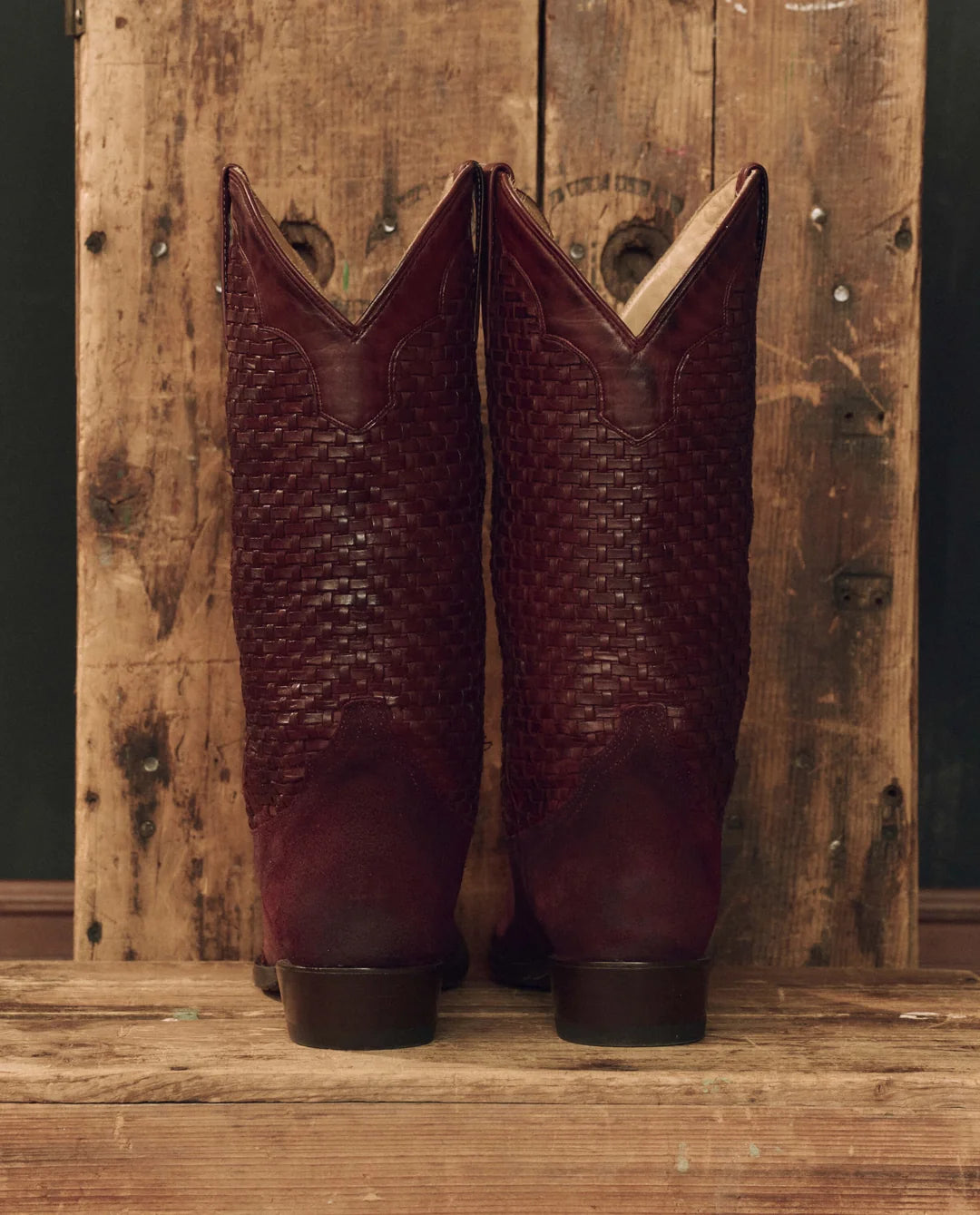 BASKET WEAVE COWBOY BOOT